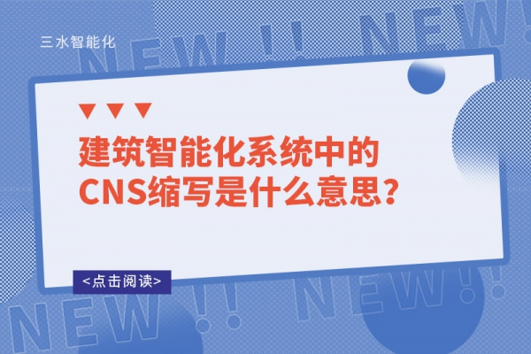 建筑智能化系統中的CNS縮寫是什么意思？
